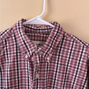 Eddie Bauer Red and Black Checkered Men's Shirt